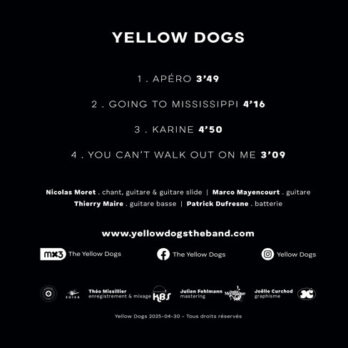 Yellow Dogs - EP 2025 pochette verso